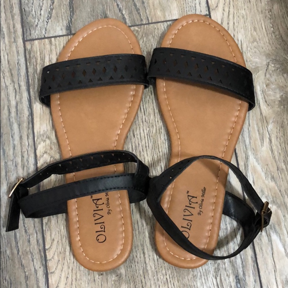 Black Sandals US 6